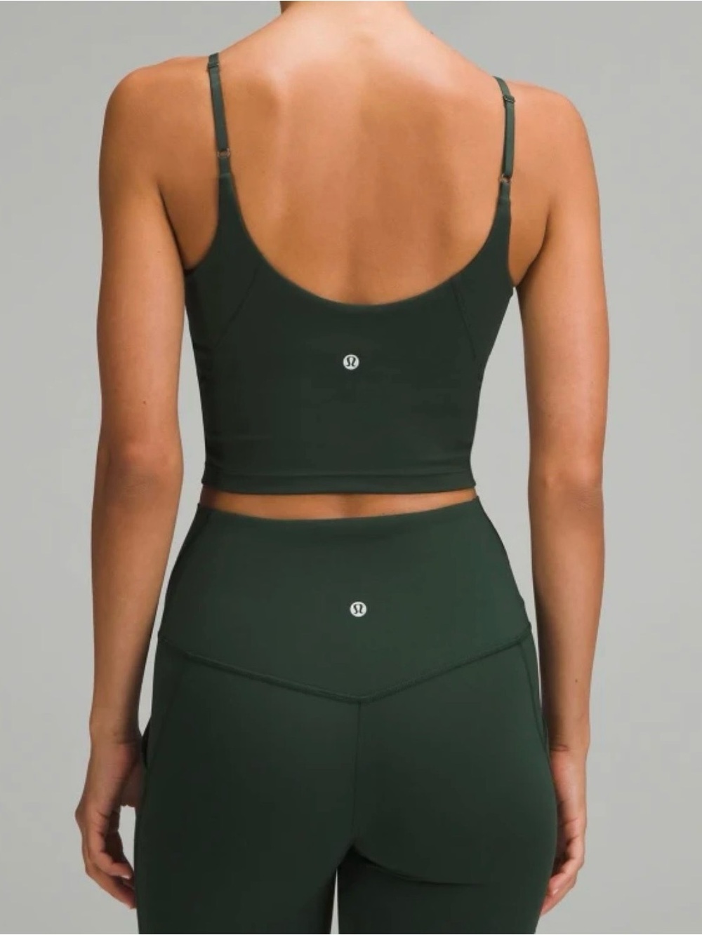 lululemon Align Cropped Cami Tank Top Green Size 6
